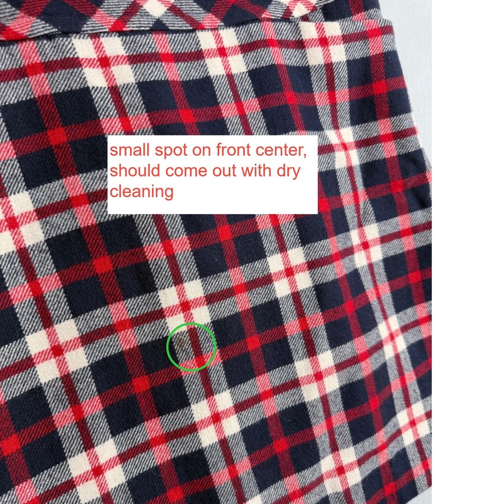 Talbots Plaid Skirt Womens 8 Red Blue White Wool Blend A-Line Pockets 2014 - Picture 5 of 8